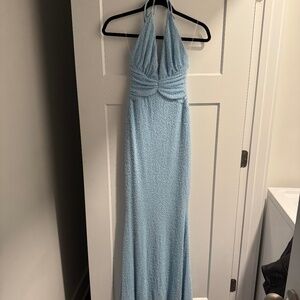 Oh Polly Blue Sequin Mermaid Dress